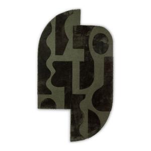 Tapis  design en laine vert 200x350