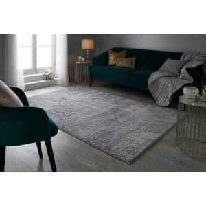 Tapis  design en polypropylène argenté 120x170