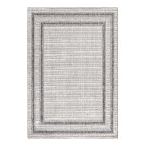 Tapis  design en polypropylène crème 80x150