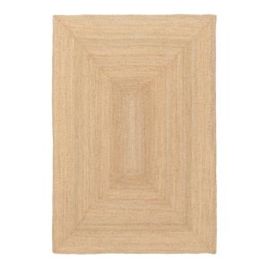 Tapis design fait main en jute beige 120x170