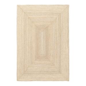 Tapis design fait main en jute ivoire 120 x 170