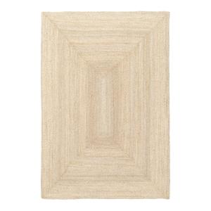 Tapis design fait main en jute ivoire 120x170