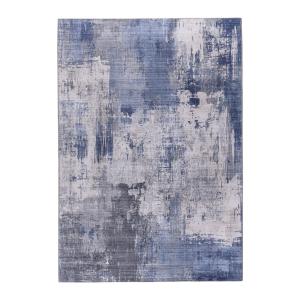 Tapis design finition couture anglaise bleu 120 x 160