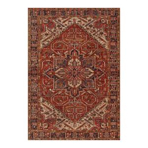 Tapis design finition couture anglaise rouge 120 x 160