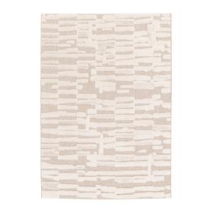 Tapis design inspiration ethnique avec effet relief beige 1…