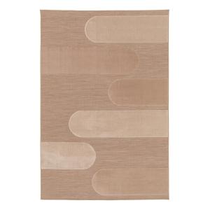 Tapis design intérieur extérieur avec effet relief beige 12…