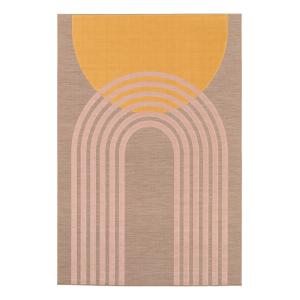 Tapis design intérieur extérieur avec effet relief rose 160…