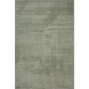 Tapis design moderne, densité élevée, vert, 80 x 300 cm