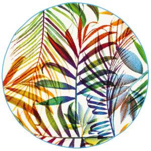 Tapis design rond à branches multicolore 120x120 cm