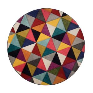 Tapis Design Rond Multicolore