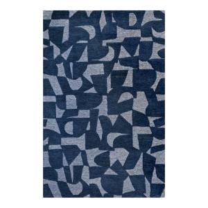 Tapis design tufté main bleu 110x170