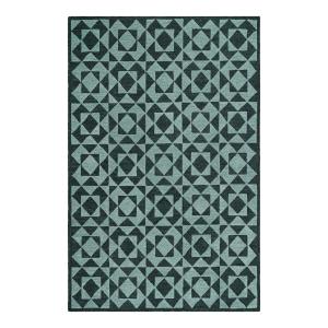 Tapis design tufté main tons de vert 160x230