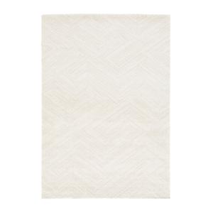 Tapis design ultra doux en fibres recyclées blanc 120x170