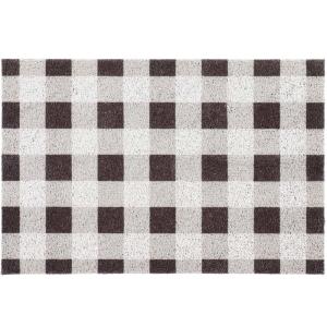 Tapis dessous de paillasson à motifs carreaux