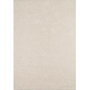 Tapis doux à motif losange crème - 80x150