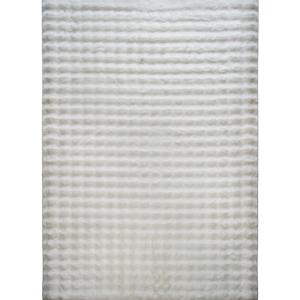 Tapis doux à relief bulles blanc 190x290