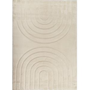Tapis doux beige, motif arc - 120x160