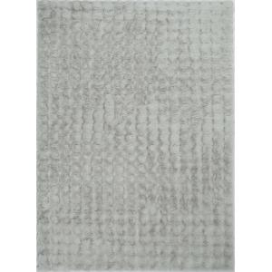 Tapis doux gris aspect bulles - 80x150