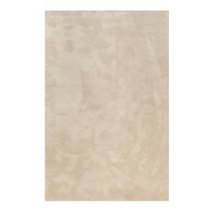 Tapis doux polyester microfibre beige 130x190