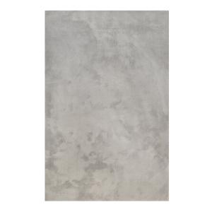 Tapis doux polyester microfibre gris souris 200x290