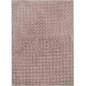 Tapis doux rose aspect bulles - 160x230