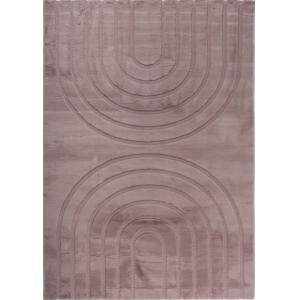 Tapis doux rose, motif arc - 80x150