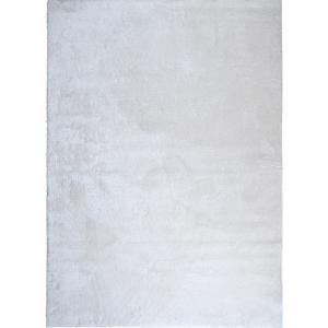 Tapis doux uni blanc 120x160