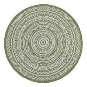Tapis durable intérieur extérieur, vert, 120 cm, rond