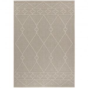 Tapis effet jute naturel à relief géométrique beige 120x170…