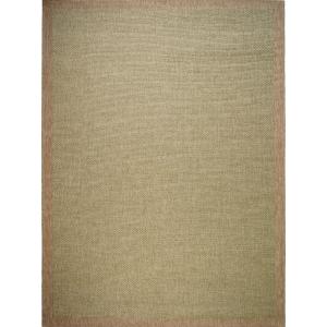 Tapis effet jute naturel vert 120x170