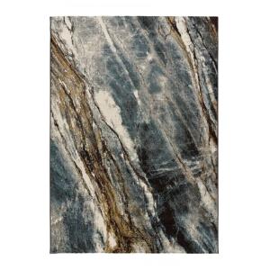 Tapis effet marbre gris 80x150 cm