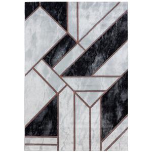 Tapis effet marbre marbre et or rose 140x200cm