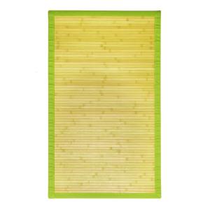 Tapis en bambou larges lattes ganse anis 120x70