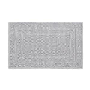 Tapis en coton antidérapant 1350 g/m²  gris perle 50x80 cm