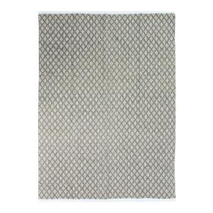 Tapis en coton blanc/écru-sable 120x170