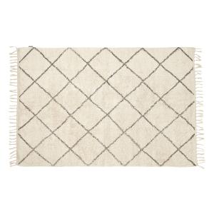 Tapis en coton blanc et gris  120x180cm