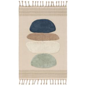 Tapis en coton bleu 120x170