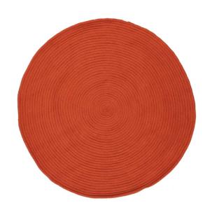 Tapis en coton effet cordage orange D120