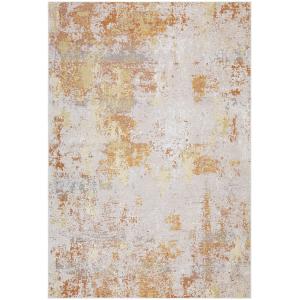 Tapis en coton et en laine ocre 125 x 180 cm