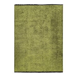 Tapis en coton et polyester lavable tissé plat vert 240x340