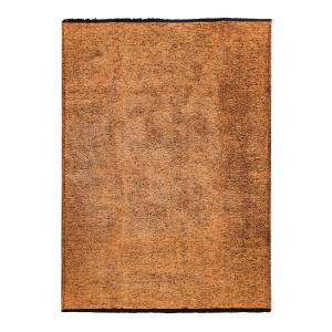 Tapis en coton et polyester tissé plat orange 200x290