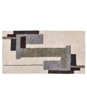 Tapis en coton gris et blanc cassé 200x300cm