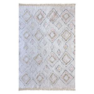 Tapis  en coton ivoire/multi 120 x 180