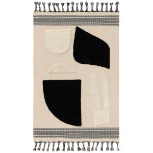 Tapis en coton noir & blanc 120x170