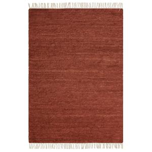Tapis en coton recyclé tissé à la main marron 120 x 170