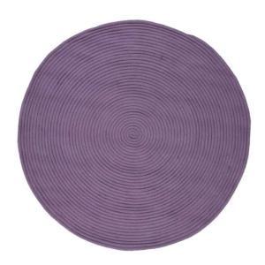 Tapis en coton réversible effet cordage lilas diam.120
