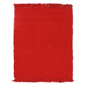 Tapis en coton rouge 150x200