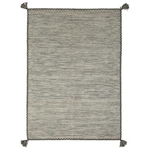 Tapis en coton tissé et tressé blanc 160x230