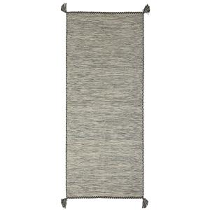 Tapis en coton tissé et tressé blanc 50x120