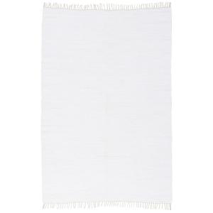 Tapis en coton uni blanc 90x160 cm